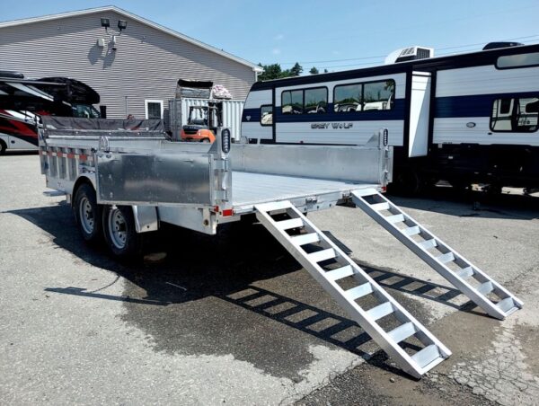 2025 Mission Trailers 7x16 14K Aluminum Hydraulic Dump w/Ramps, HD D-Rings, Barn Doors, Tarp Kit - Image 9