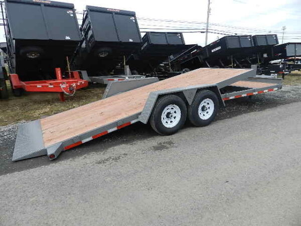 BWise 7 x 22 Low Profile Split-Tilt Equipment Trailer - Image 4