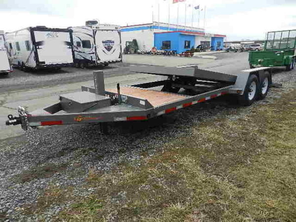 BWise 7 x 22 Low Profile Split-Tilt Equipment Trailer - Image 7