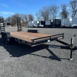 BWise 7 x 18 Low Profile LE Equipment Trailer – Ladder Ramps