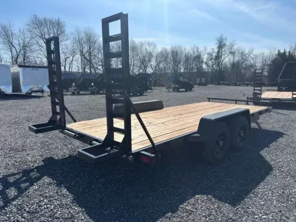 BWise 7 x 18 Low Profile LE Equipment Trailer – Ladder Ramps - Image 3