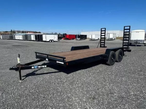 BWise 7 x 18 Low Profile LE Equipment Trailer – Ladder Ramps - Image 4