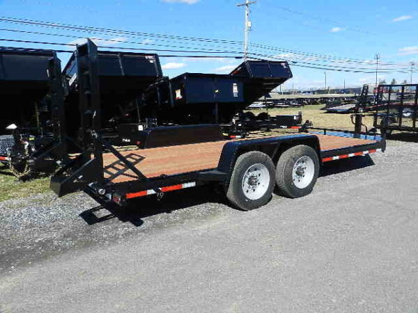 BWise 7 x 18 Heavy Duty Equipment Trailer – Ladder Ramps - Image 2