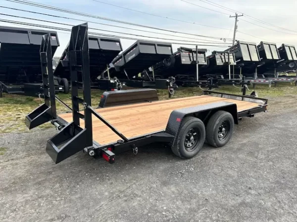 BWise 7 x 16 Low Profile Equipment Trailer – Ladder Ramps