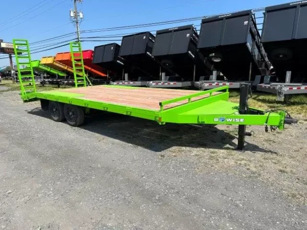 BWise 8 x 20 Deckover Equipment Trailer – Ladder Ramps