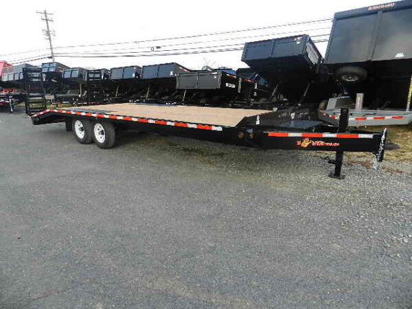 BWise 8 x 24 Deckover Equipment Trailer – Wedge Style Ramps