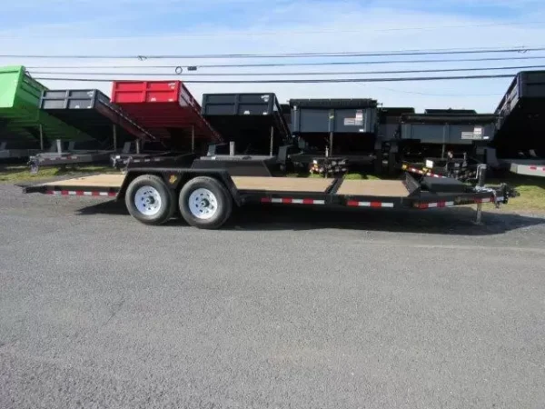 BWise 7 x 22 Low Profile Split-Tilt Equipment Trailer – Gravity Tilt - Image 4
