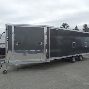 2024 Mission Trailers 101x24 Aluminum 4/5-Place Drive In/Out Deckover w/Galvanized Pkg, Canopy