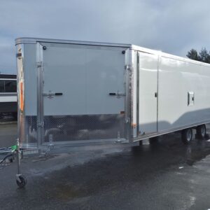 2024 Mission Trailers 101x24 Aluminum 4/5-Place Drive In/Out Deckover w/Galvanized Pkg, Canopy